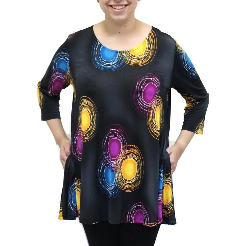 Caribe Women's Galaxy Swing Tunic Large - Picture 3 of 3